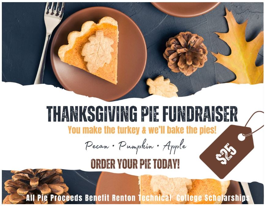 Thanksgiving Pie Fundraiser | You make the turkey & we'll bake the pies! Pecan, pumpkin, apple, $25