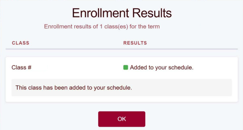 enrollment results