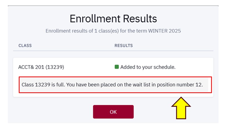 a red box over waitlist details