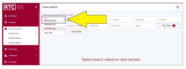 an arrow pointing to the term