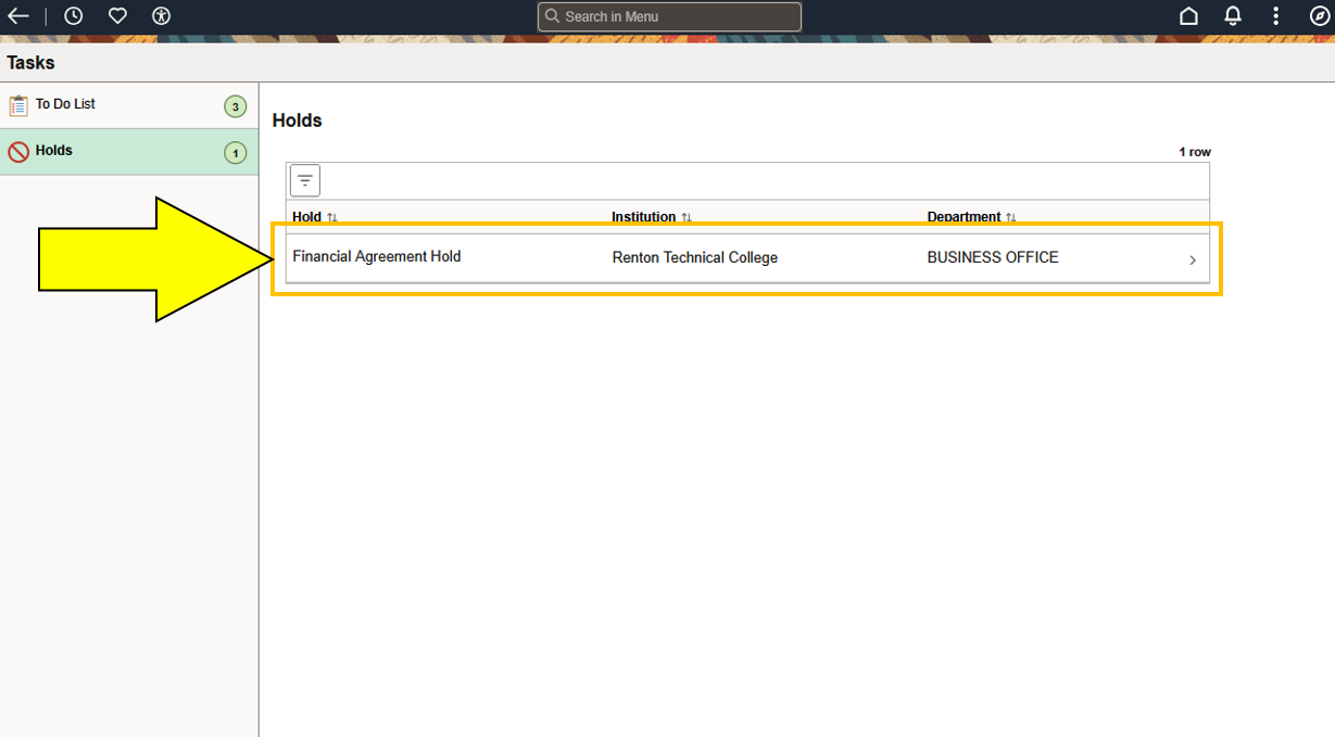 An arrow pointing to "Financial Agreement Hold"