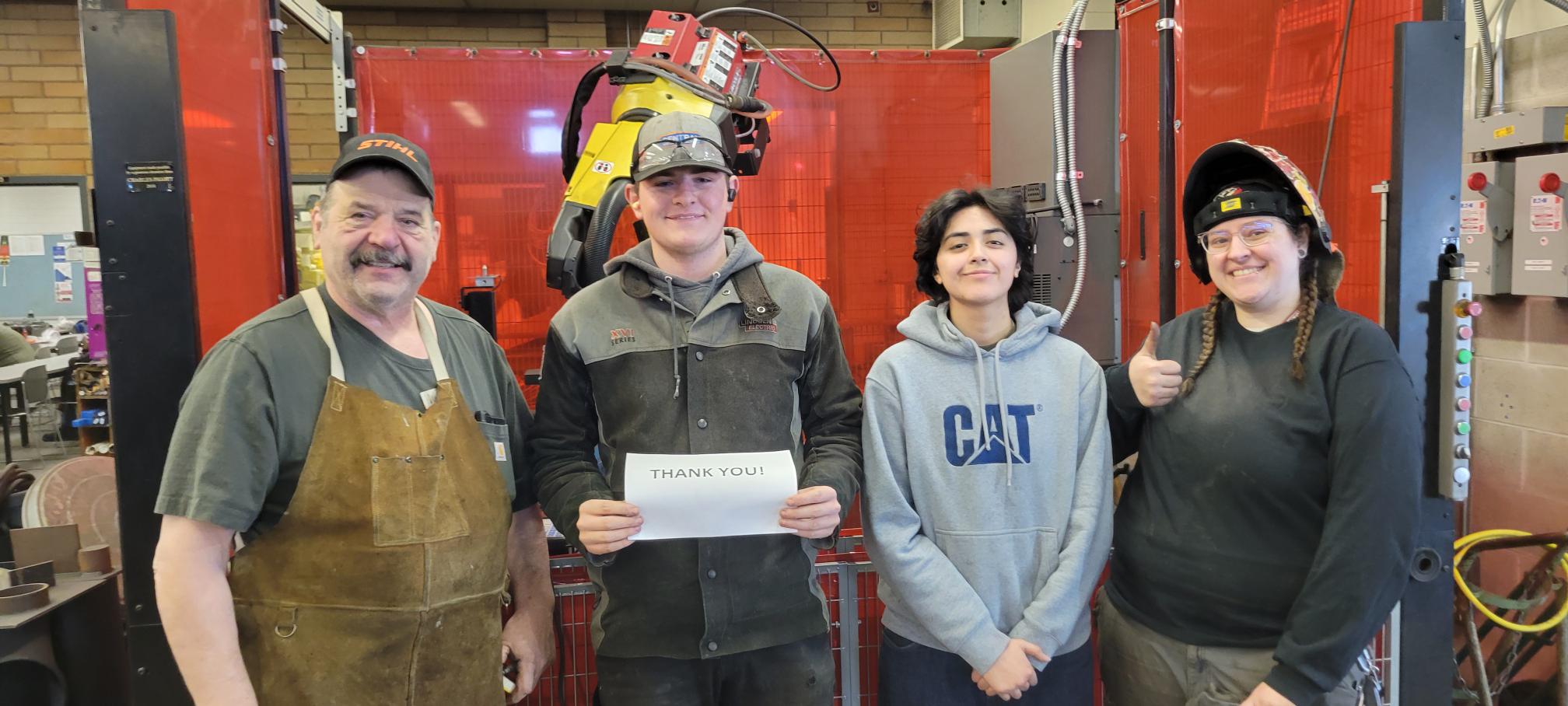 Mason Nelson and Vanessa Garcia in RTC’s Welding Program