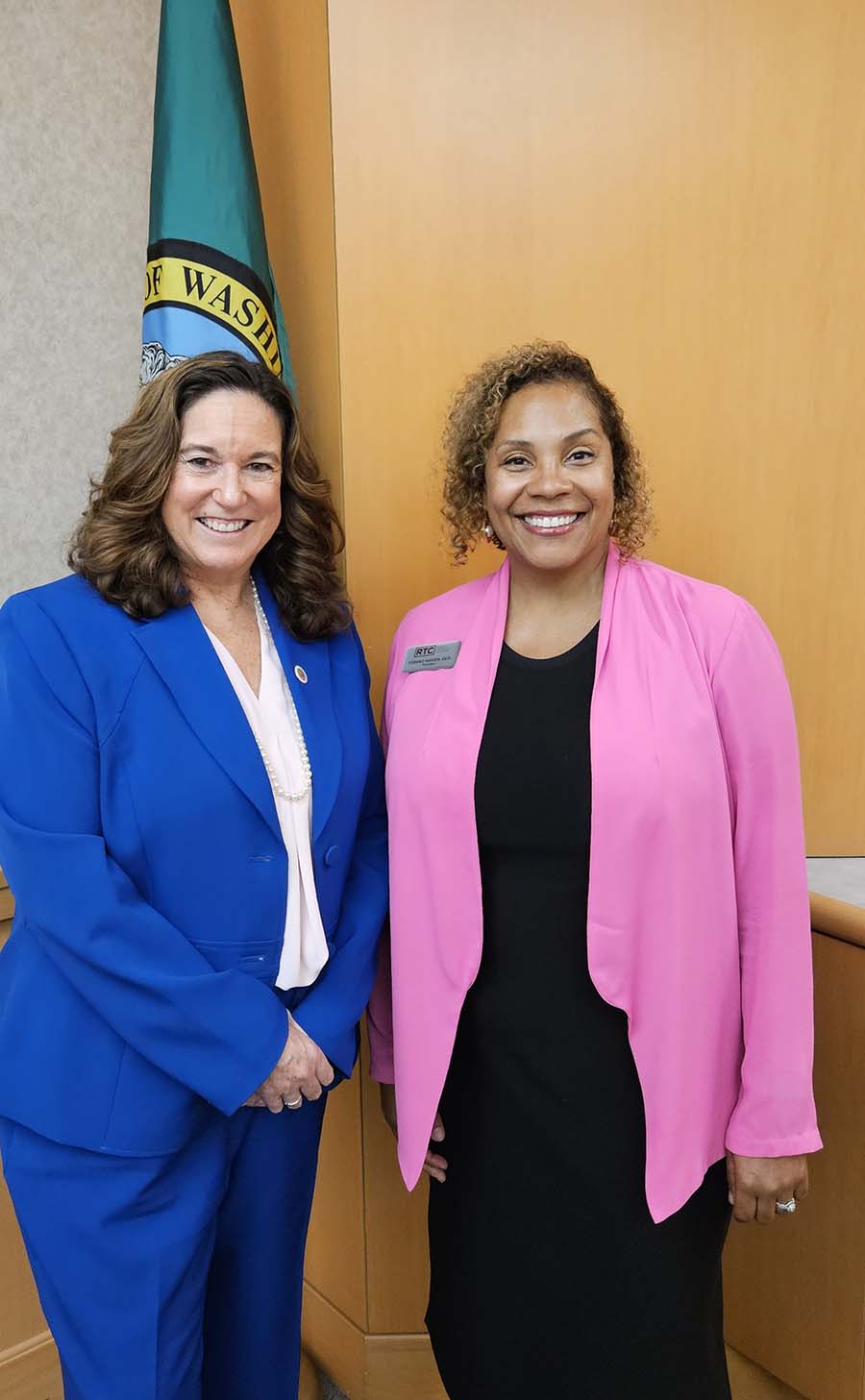 Cindy Marten, deputy secretary for the U.S. Department of Education, and RTC President Yoshiko Harden.